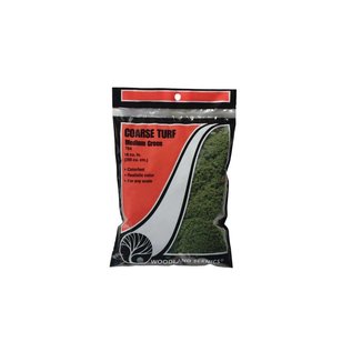 Woodland Scenics T64 Coarse Turf Medium Green Bag