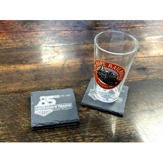 Henning's Trains Henning's Trains 85th Anniversary Slate Drink Coaster