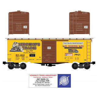 RMT 96499-110 40' PS-1 Henning's Trains Anniversary Boxcar #1939 - SOLD OUT