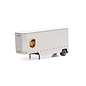 Athearn ATH90211 HO RTR 28' Drop Sill Trailer UPS with Shield #343829