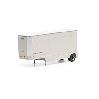 Athearn ATH90202 HO RTR 28' Drop Sill Trailer, UPS/No Shield #284499