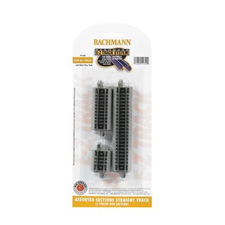 Bachmann 44829 Track Assortrment, N Scale EZ Track, 6 Pcs.