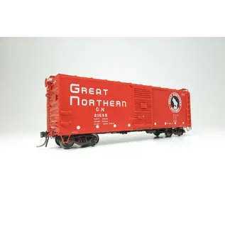 Rapido 155002A HO GN 40' Boxcar w/ Early IDNE: Great Northern - Vermilion: Single Car