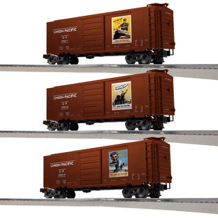 Lionel 2442040 UP WWII Boxcar Art PS1 3 Pack #4 (pre-order)