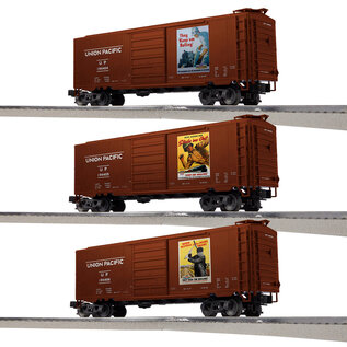 Lionel 2442020 UP WWII Boxcar Art PS1 3 Pack #2 (#194404, #194405, #194406)
