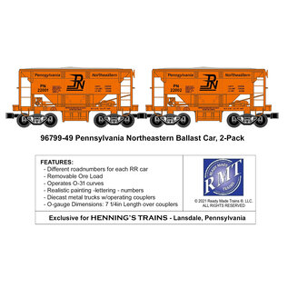 RMT 96799-49 Pennsylvania Northeastern Ballast Ore Car, 2-Pack