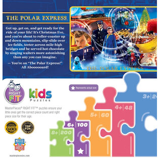 12240 The Polar Express Golden Ticket Puzzle, 100Pcs.