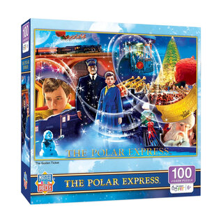 12240 The Polar Express Golden Ticket Puzzle, 100Pcs.