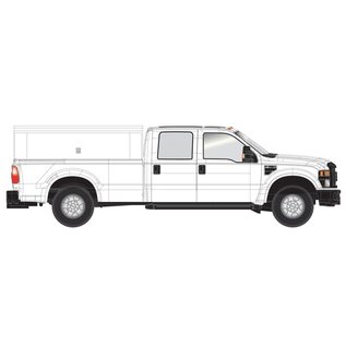 Atlas 35000001 Ford F-350 Crew Cab Utility Truck, White