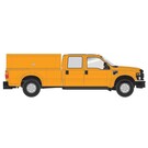 Atlas 35000005 Ford F-350 Crew Cab Utility Truck, Orange