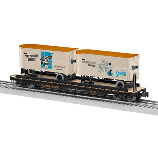 Lionel 2426700 ACME 50'TOFC Flatcar w/20' Trailers
