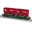 Lionel 2426710 Deer Dash 50' TOFC Flatcar w/ 20'  Trailers
