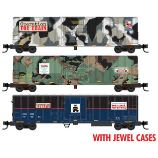 Micro-Trains 98302233 Toys for Tots Box Car Set, 3Pcs.