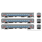 Rapido 128558 SEPTA Comet Car Set #2, 3 Pack