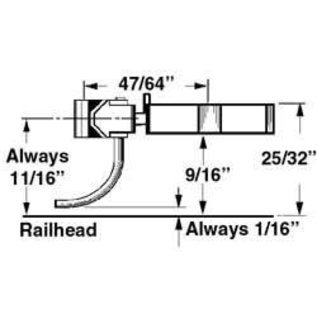 Kadee #805 O-Scale Metal Coupler with gear box, Kadee