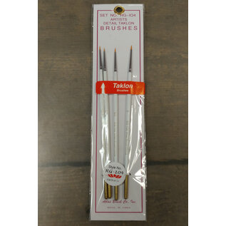 Atlas Brush Co. RG-104 Detail Taklon 4 Piece Brush Set