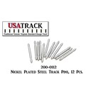 USA Track LLC 200-0112 Nickel Plated Std/O Gauge Steel Track Pins, 12 Pcs.