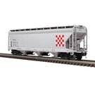 Atlas O 3001626 3-Bay Cov. Hopper Ralston Purina, 3 Rail