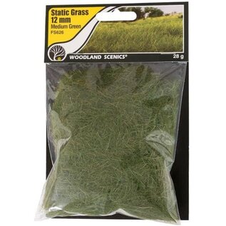 Woodland Scenics FS626 Static Grass Medium Green, 12mm