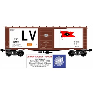 RMT 96438-2 Lehigh Valley - Flour 40' PS-1 Boxcar (pre-order)
