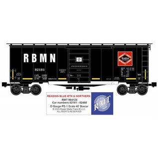 RMT 96412-4 RBM&N Reading Blue Mountain & Northern 40' PS-1 Boxcar (pre-order)