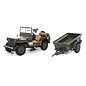 Atlas 3002658 Willy's Military Jeep w/Trailer, 1/43