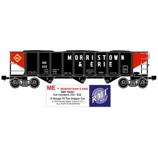 RMT 66261-3 Morristown & Erie 70 Ton Hopper Car