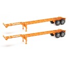 Walthers 4552 40' Container Chassis Orange (2-Pack)