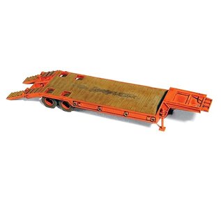 GHQ 62-002 1950's 2-Axle Low Boy Trailer Unpainted Kit