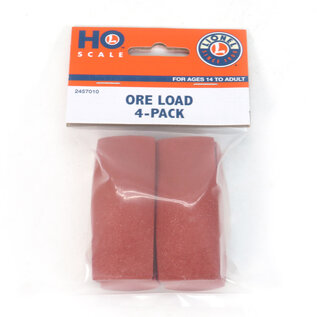 Lionel 2457010 Ore Car Load 4-Pack (red), HO