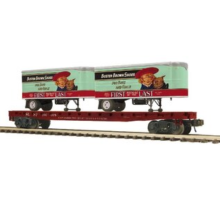 MTH 20-95716 Frisco Flat Car w/PUP Trailers