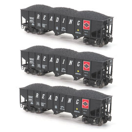 RMT 66220-3  Reading 70 Ton 3-Bay Hopper Car 3-Pack