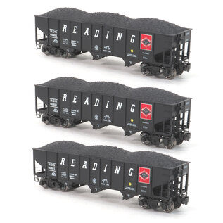RMT 66220-3  Reading 70 Ton 3-Bay Hopper Car 3-Pack