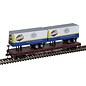 Atlas 50006506 50' Flat Car w/2 Trailers Falstaff, ATSF #92763