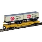Atlas 50006511 50' Flat Car w/2 Trailers Pearl, TXTC #103