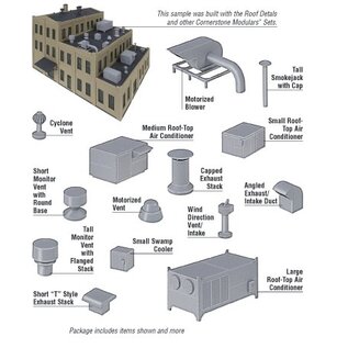 Walthers 933-3733 Roof Details, HO Scale