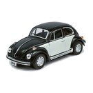 Atlas 3009937 VW Beetle, Matte Black & White, 1/43