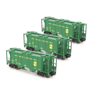 RMT 86399-22-3 Upper Merion & Plymouth 2 Bay 34Ft PS-2 Covered Hopper, 3-Pack