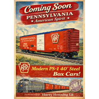 RMT 96415-110 Pennsylvania "American Spirit" PS-1 40' Box Car (coming soon)