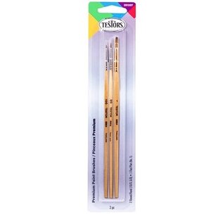Testors 281207 Premium Brushes Assorted Brush Set, 3Pc