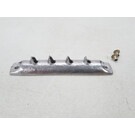 mew AO-4613 Cast Exhaust Stack ARCHED, w/(2) 530-40 rivets, 3" (OG #1354)