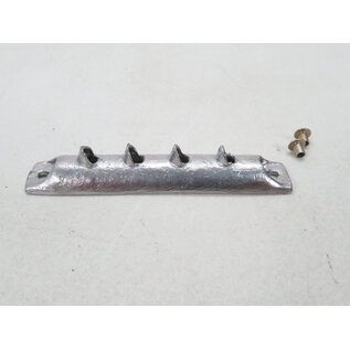 mew AO-4613 Cast Exhaust Stack ARCHED, w/(2) 530-40 rivets, 3" (OG #1354)
