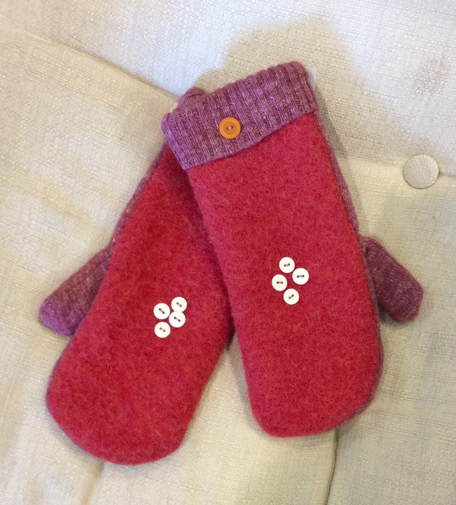 Flannel Lined Alpaca Sweater Mittens
