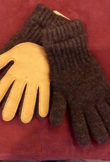 Alpaca Driving Gloves w/leather Palm LG