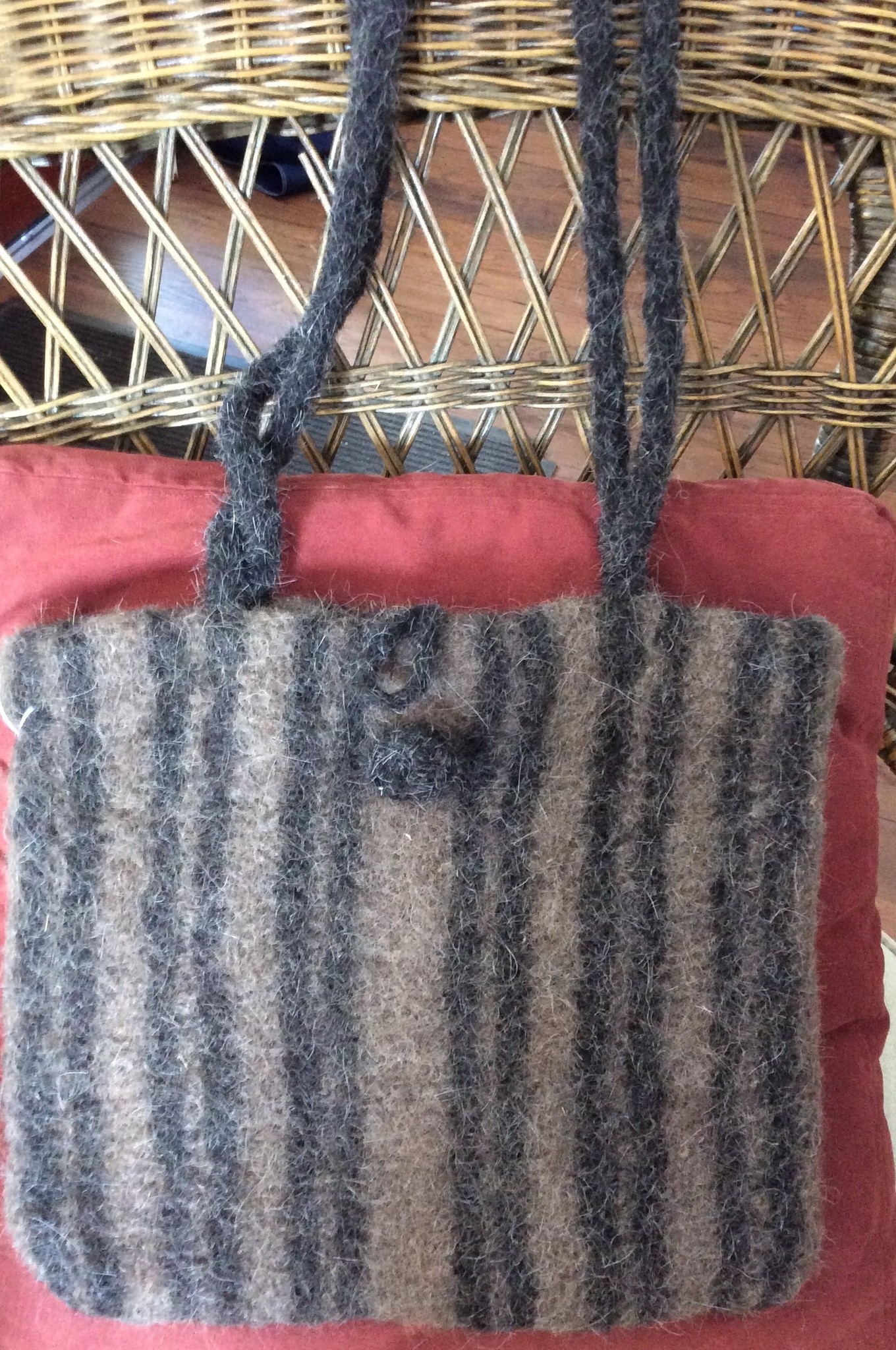Large Felted Llama Bag Handmade & Lined RLB109