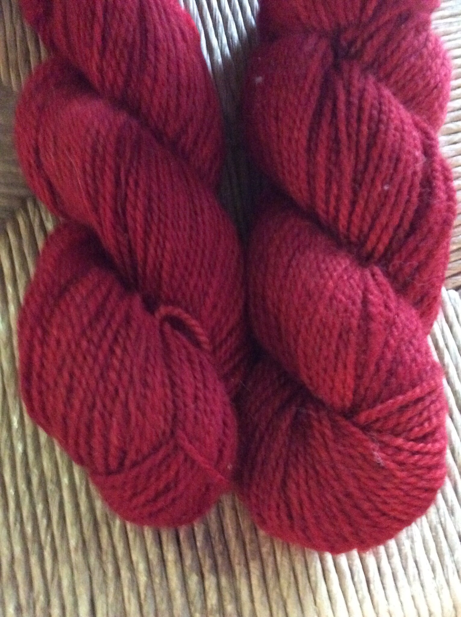 Hand Dyed Cherry Berry DK 185 Yds 2 Ply 3.5 Oz 80