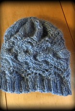 Hand Knit Alpaca/Mohair Cable Cloche