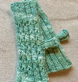 Hand knit fingerless gloves