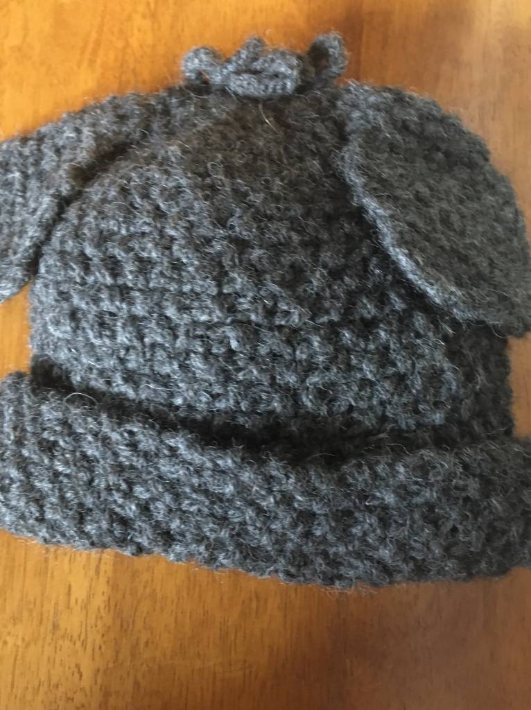 Dog Ear Alpaca Hat Hand knit RLH1260