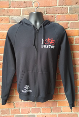 Hoodie - I Bike Boston (Zip Up)